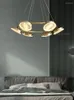 Lampade a sospensione Lampadario da soggiorno postmoderno Designer Light Luxury Minimalista Villa Copper Lamp Italian Reception Dining