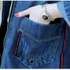 Jaquetas femininas Jean Jacket 2023 Mulheres bordadas jeans jeans fêmeas de bombardeiro casaco de bombardeiro outono de inverno azul para TA1087