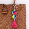 Keychains Style bohème coloré clés clés clés bague sac à dos coiffeur Hairball Tassel ACCESSOIRES