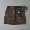 Юбки Сексуальная рваная юбка с леопардовым принтом, мини-джинсовая уличная одежда-карандаш с высокой талией faldas mujer moda 230505