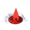 Berretti Moda Personalità Berretto a punta Cappello da mago unisex Berretti di garza per feste di Halloween Cappelli neri di zucca stampati
