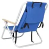 배낭 비치 의자 접이식 휴대용 의자 파란색 솔리드 건축 캠핑 컵 홀더