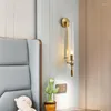 Lámparas de pared nórdicas modernas de cristal para baño, luces de tocador para dormitorio, decoración de dormitorio, decoración rústica para interior