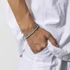 Bracciale Strand PuRui da uomo, perline minimaliste vintage, regolabile, fatto a mano, alla moda, con fascino unico da indossare in ogni occasione