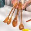 Houten lepel spatel lange handgreep kooksoep houten kaas schop keuken tip non -stick pan service bh7045 tyj