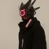 Feestmaskers handgemaakt doe -het -zelf -led cyberpunk masker gepersonaliseerd gezicht cosplay masker scifi helm feestspeelgoed voor mannen en vrouwen 230504