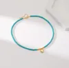 Chains Natural Stone Turquoise Necklace Blue Kpop Simple Jewelry Gold Plated Love Heart Charm Choker Bohemian For Summer Women Girl