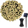 Holiday LED Solar Lights Outdoor Waterproof Courtyard Christmas Copper Wire String Lights Decorative Lights String
