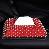 Upgrade Rode Bling Auto-accessoires Voor Vrouwen Interieur Leuke Set Meisjes Tissue Box Telefoonhouder Stuurhoes Diamond Auto Part decor