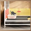 Porte-chat maison produit pour animaux de compagnie Cages modernes en fer forgé Double couche ménage Extra grand chien Villa lit spécial