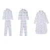 Passende Familienoutfits AP Oma Rose Opa Plaid Set Kleid Strampler Mädchen Jungen Familie Passende Kleidung Baumwolle Freizeitkleidung 230505