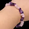 Brin pierre naturelle Rose Quartz améthyste perles irrégulières Bracelets Bracelet de gravier pour bijoux main chaîne femmes hommes