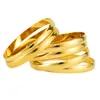 Bangle Caluven 8mm 6pcs/الكثير من أساور ألوان الذهب الإثيوبية للنساء مجوهرات دبي المجوهرات الأفريقية اللامعة