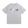 Designer de roupas de moda camisetas camiseta Trapstar verde branco toalha bordado marca de moda solta moda masculina feminina shorts de manga curta conjunto para o verão masculino