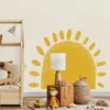 Sfondi Mezzo sole Decallo da parati Sunshine adesivi da parete in vinile Boho Nursery Baby Room Adesivi da parete autoadesiva decorazione per la casa 230505