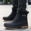 Sapatos de segurança mais tamanho 47 masculino ao ar livre botas de neve de inverno para homens treinando botas de trabalho à prova d'água resistente a slip-resistente a manter sapatos de inverno 230505