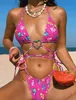 2023 Neue Sexy Micro Bikini Frau Badeanzug Weibliche Bademode Push Up Biquini Mini Tanga Mujer Bikini Set Bandage Badeanzug Strand