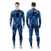 Trajes de neopreno Trajes secos Camuflaje para hombres Traje de buceo de neopreno de 3 mm Cremallera trasera Mangas largas Tallas grandes Pesca submarina Hombres Traje de neopreno para surfear J230505