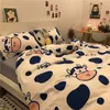 Sängkläder set White Black Cow Leopard Tryckt säng Cover Set Kids Däcke Cover Adult Boys Girls Bed Linen Bedlak och örngott Sängkläder Set 230506