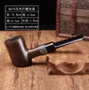 Rookbuizen zwarte sandelhout gewaxte pijp kunnen worden gespeeld zonder te schilderen Zhuo -pijppijpfittingen hamer type vaste houten pijp