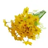 Fleurs décoratives 10 pièces chrysanthème moderne fleur artificielle Arrangement de fête de mariage décor bricolage Art artisanat cadeau