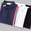 Erkek Moda Polos Gömlek Yaz Rahat T Gömlek Tees Tasarımcı Polo Boyun Çizgili Nakış Budge Harfler Erkekler Kadın 4XL Tops