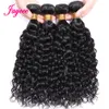 Morceaux de cheveux Bundles indiens de vague d'eau avec fermeture Wet and Wavy Curly Human 12A Remy Weave 3 Frontal 13X4 230505