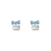 Stud Earrings 19mm Crystal Zircon Bow Pendant For Young Girls Fashion Gift Exquisite Banquet Jewelry