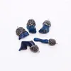 Charms 1pcs Stone Natural Amazonite wisiorek niebieski półprzewodnikowy złącze złącza wisiorki sprawiają, że biżuteria