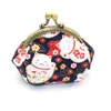 High Quality Women Coin Purses Vintage Japanese Mini Flower Cat Wallets Ladies Hasp Money Bags for Girls Female Change Pouch