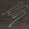 Kedjor Real Silver Chain Necklace S925 Sterling Flat Rings Män Kvinnor Pure Sadel Jewelry