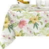 Calla Lily Bold Tropical Floral Indoor Resistente a manchas externas, toalha de mesa de tecido repelente de água para pátio, sala de jantar, mesas de cozinha, 52