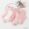 3 stücke paare/los kinder weiche baumwolle socken junge mädchen baby infant mode streifen warm für herbst jahre kinder cartoon socke