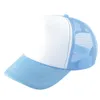 Cappelli da camionista semplici per adulti Uomini Donne Stampa personalizzata Logo ricamato 5 pannelli Cappellino estivo in maglia vuota regolabile Snapback Sport Baseball