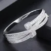 Bangle GODKI Maxi Size Crossover 3 colors Bracelet For Women Wedding Party Zircon Crystal Engagement DUBAI Bridal Jewelry Gifts 230506