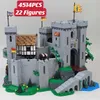 Block i lager 10305 Lion King Knights Medieval Castle Model Building Assembly Bricks Set Toys For Children Toy Gifts Christmas 230506