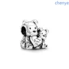 925 Silver Fit Pandora Charm Small Animal Beads Koala Teddy Akita Dog Cat Alpaca Lion Cute Associory Bead Dangle Fashion Set Pendant DIY Fine Beads Jewelry