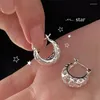 Hoop Earrings 2023 Trend Hollow Star Pentagram U Shaped Stud Earring for Women harajuku Cool Charm Creative Korean Fashion Jewelry