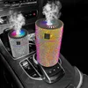 2024 Luxury Diamond Car Diffuser Humidifier With Led Light Auto Air Purifier Aromatherapy Diffuser Air Freshener Car Accessories