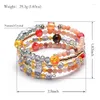 Strand Natural Crystal Winding Multi Circle Armband Stone Tiger Eye Layer Ornaments