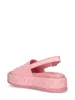 sandale plate-forme pour femme sandales à bride arrière de hauteur 55 mm flore arc-en-ciel toboggans recouverts de toile avec boîte et sac à poussière