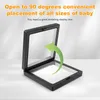 Schmuckbeutel 4 Stück Challenge Münzhalter 3D Schweberahmen mit Halterung Anti-Anlauf Box Vitrine Schwarz