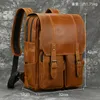 Plecak luksusowy designerski designer vintage Handmake Full Grain skórzany plecak plecak plecakowy prezent dla mężczyzny na ramię