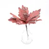 Flannel Sequin Handmade Flowers for Xmas Home Decor - 25cm Artificial Tree Decoration Ideal for Christmas, Wedding & New Year Celebrations