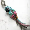 Charms färgglada slående papegoja hänge 925 sterling silver dingle charm kvinnor fina smycken 230506