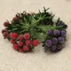 Decorative Flowers 12 Heads/lot Berry Stamen Artificial Flower Glass Cherry Party For Home El Wedding Office Garden Decoration