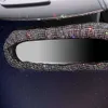 Crystal Car Interior Retrista tampa da tampa traseira Mirror Decoração bling shiestone Acessórios para carros automáticos para mulheres