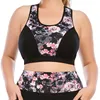 Survêtements pour femmes grande taille survêtements de course ensemble de gymnastique femme 3 pièces soutien-gorge de sport pantalons de survêtement veste tenue de yoga femmes fitness mode vêtements de sport P230506