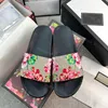 Designer Slippers Men Women Slides Rubber Flat Sandals Flowers Printing Slipper Leather Platform Shoes Classic Mules Luxury Sandal Summer Beach Slide With Box