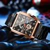 Montre-bracelets Relogio masculino bracelets Men Top Brand Luxury Golden Gold Big Male Wristwatch Man Square Dial 230506